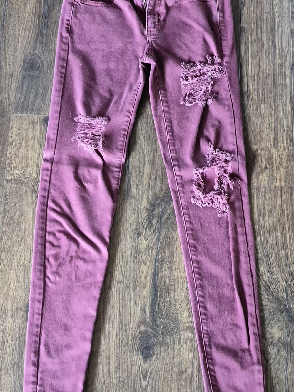 American Eagle Outfitters Mauve Pink Distressed Skinny Jeans